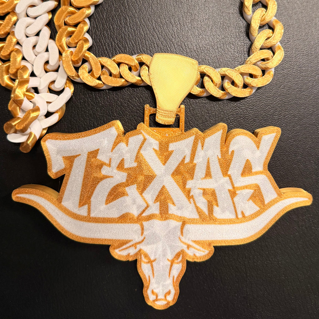 Texas Longhorn Gold & White Hype Chain