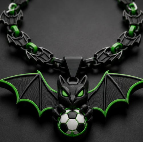 Austin FC Hype Chain in black and green with a soccer ball